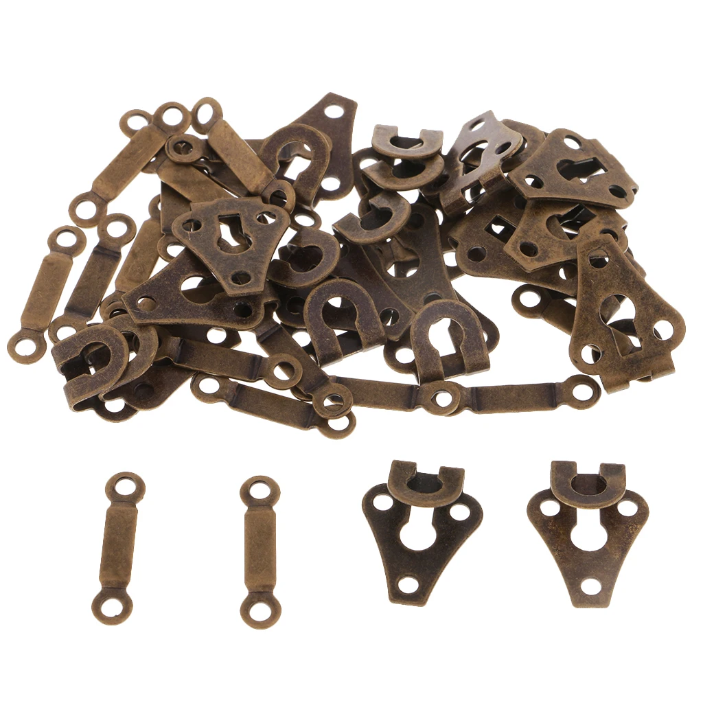 60 Sets Metal Hooks and Eyes for Pants Dresses Sweaters Clothing Accessories Fasteners Eye Closures Extension Buckle for Sewing