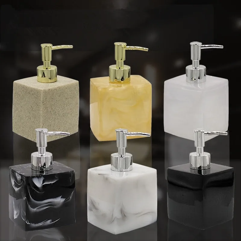 

Resin Bathroom Hand Sanitizer Bottle Shampoo Dispenser Press Hotel Detergent Dispensers Lotion Empty Bottle Set Hand Soap Bottle