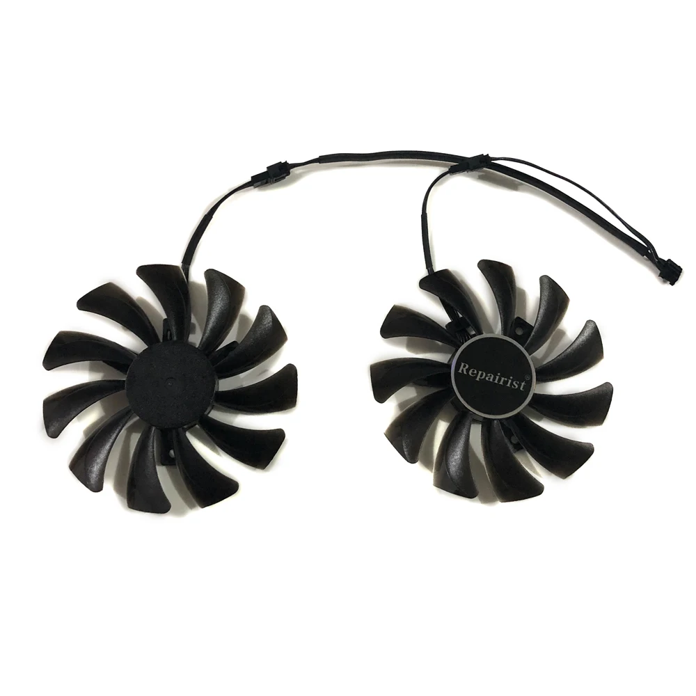 

2pcs/set R7-370 r7370 GPU VGA Cooler Graphics cards Fan For HIS R7 370 IceQ X2 OC 2GB Video Card Cooling System As replacement