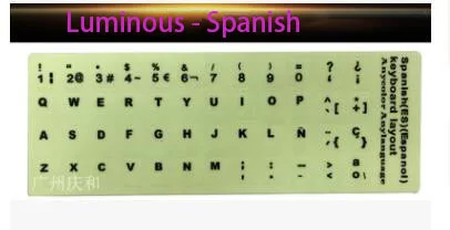 Светящийся-Арабский Английский Флуоресцентный светильник, механический стикер на клавиатуру, защитная крышка 1" 12", аксессуары для телефона, наклейка на клавиатуру