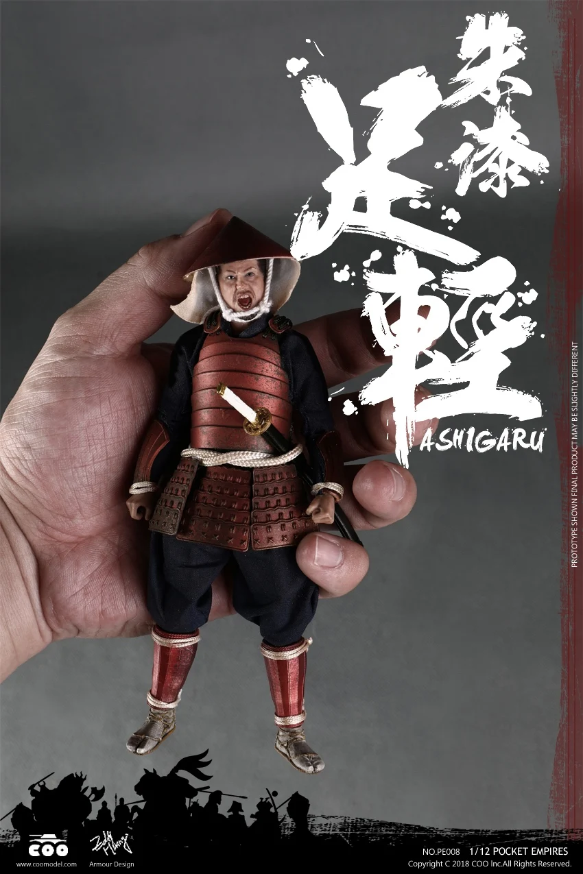 COOMODEL японский самурайский солдат красная Броня ASHIGARU 1/12 фигурка