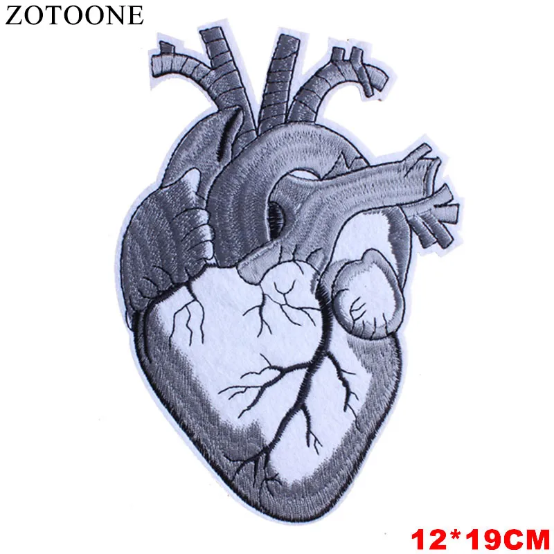 ZOTOONE анатомическая нашивка с сердечками нашивки для вышивки наклейки на рюкзак на одежду железные тактические заплатки DIY