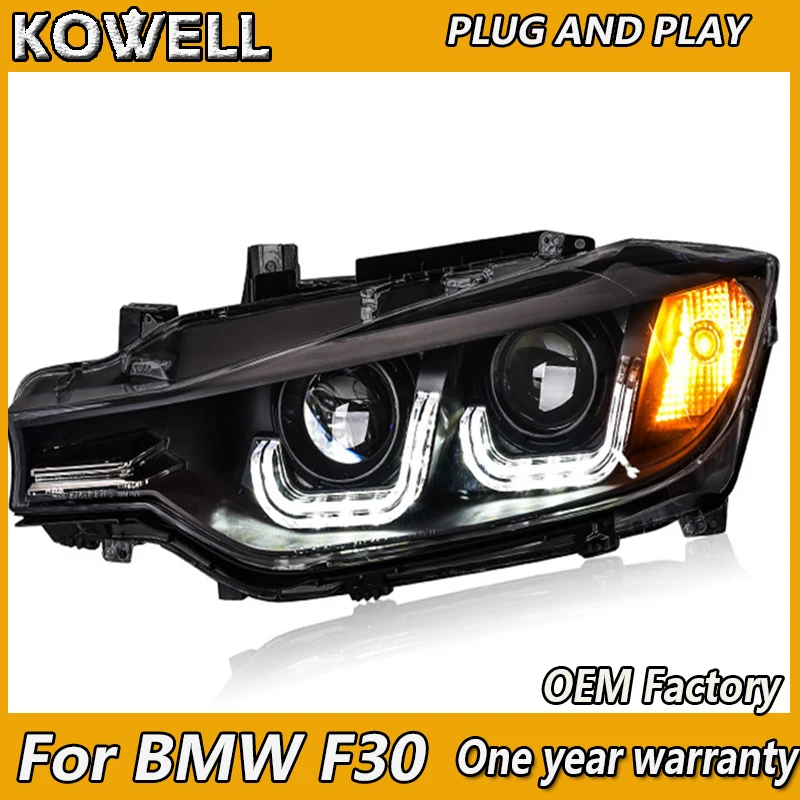 

KOWELL Car Styling For 3 Series F30 headlights 2013-16 For F30 LED head lamp Angel eye led DRL front light Bi-Xenon Lens xenon