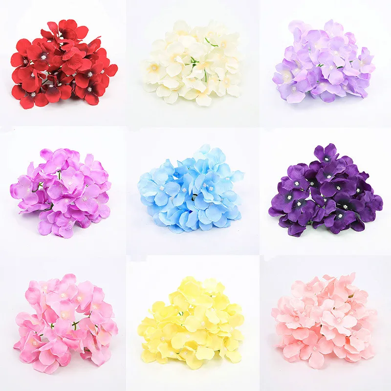 

1pcs Vivid Big Hydrangea Flower Heads Silk Artificial Flowers Amazing Wedding Home Party Backdrop Diy Decoration Panel DIY Decor