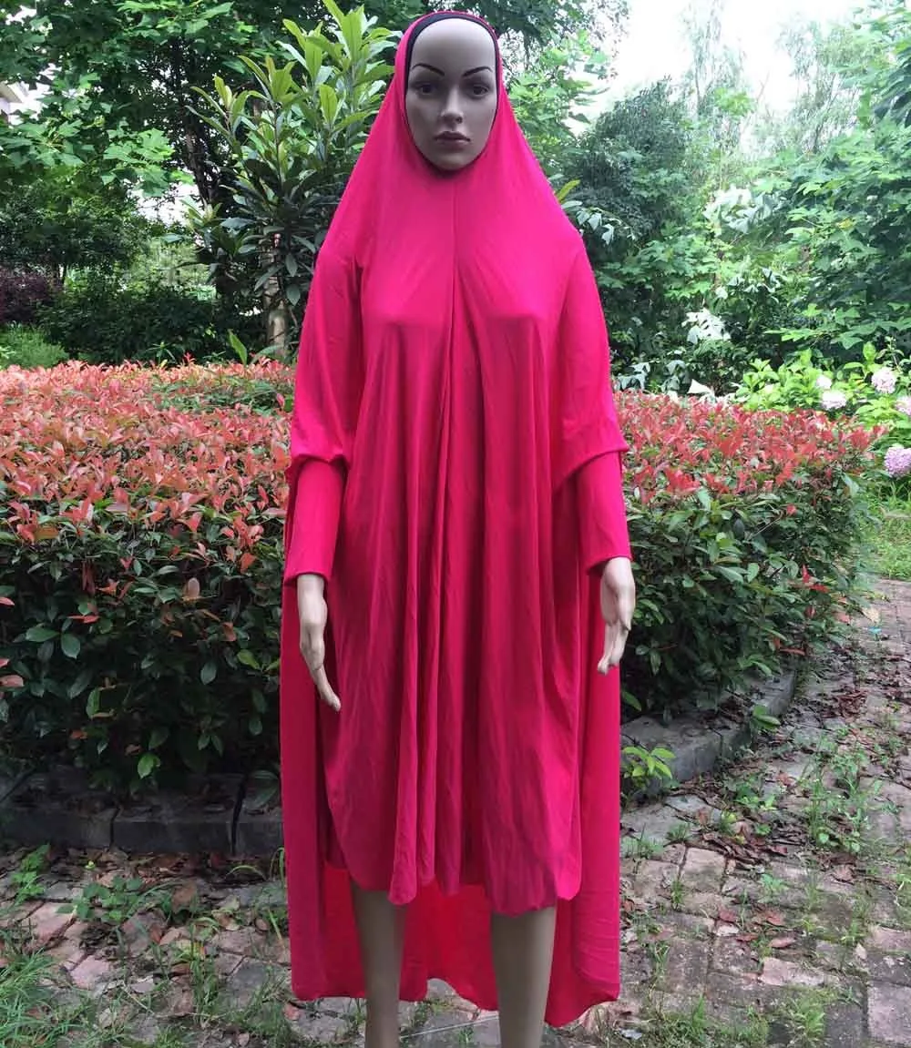 Мусульманское женское Молитвенное платье лайкра Макси джилбаб абайя, исламский химар, можно выбрать цвета,, PH011