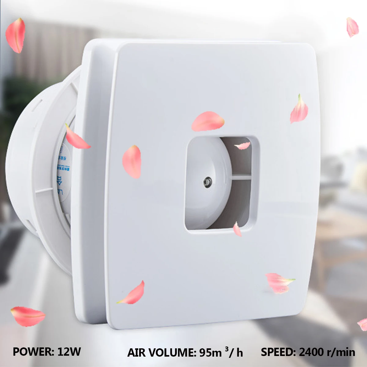

YDHC-09 4 Inch 12W Exhaust Fan kitchen Ventilator 220V Ventialtion Vent Extractor Air Blower Quiet Wall Bathroom Toilet