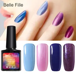 Belle Fille грунтовка для ногтей лак для ногтей гелем УФ-лампы для гель для ногтей Bling Сияющий Красочный UV Гель Soak Off Маникюр гели
