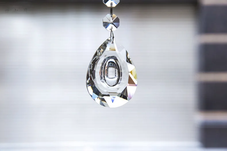 50 шт. цена 76 мм Хрустальная витражная люстра с подвесками-кристаллами части для украшения дома+ свободные кольца