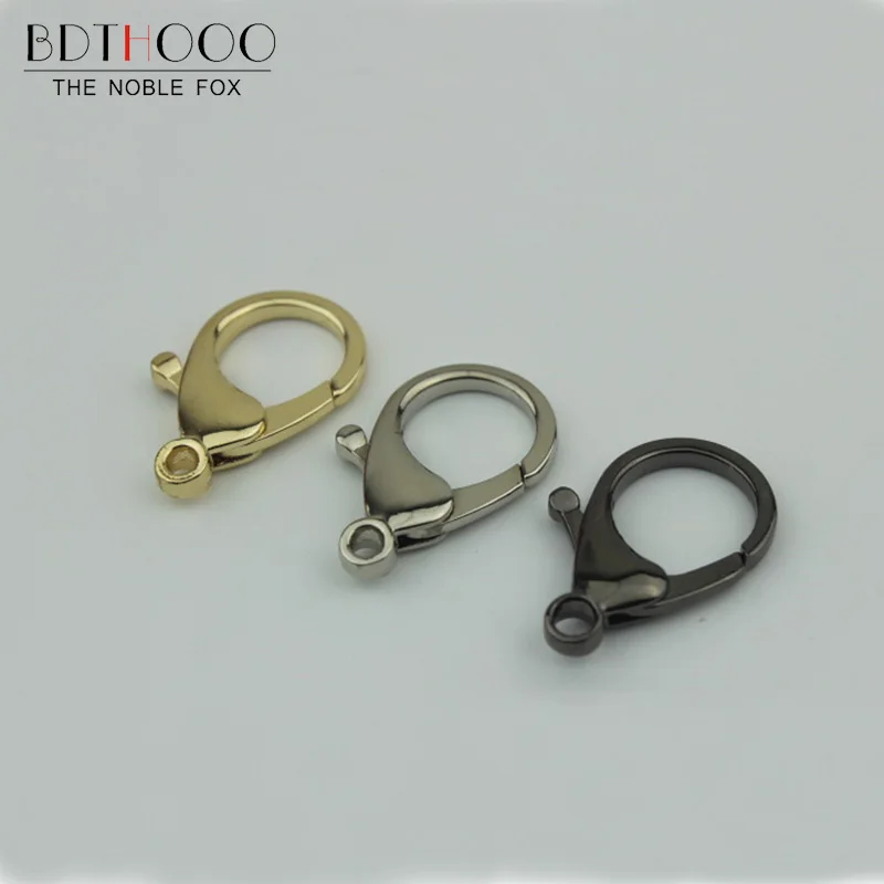

BDTHOOO 10PCS Metal Small Swivel Clasps Lanyard Snap Hook Lobster Claw Clasp DIY Bag Fastener Hook Buckle Light Gold Key Ring