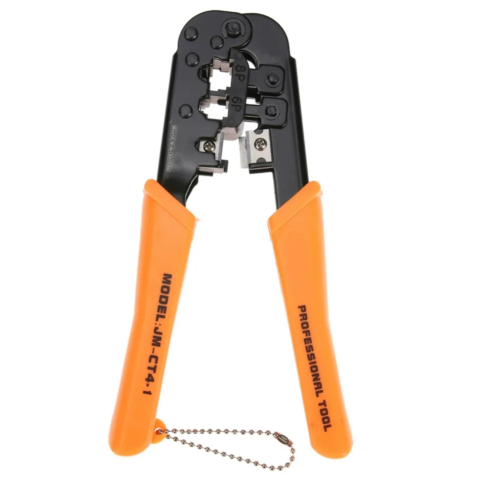 JM-CT4-1 6 P 8 P إيثرنت الإنترنت كابل العقص ذو طيات شبكة الحبل إصلاح أداة كيت سلك الهاتف القاطع قطع الصحافة كماشة