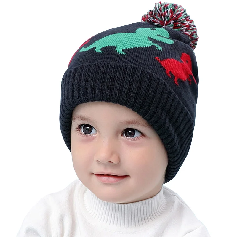 

BAIYIXIN Baby Hat Cute Toddler Winter Hat Skin-Friendly Material Dinosaur Beanie