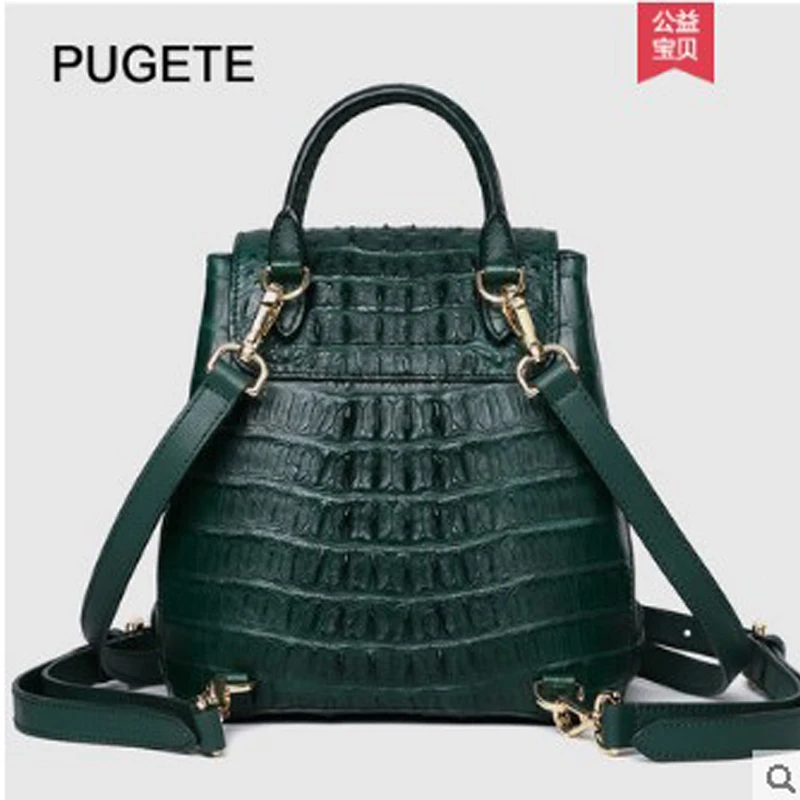 pugete New crocodile backpacks for women's leather backpacks for women's business casual backpacks