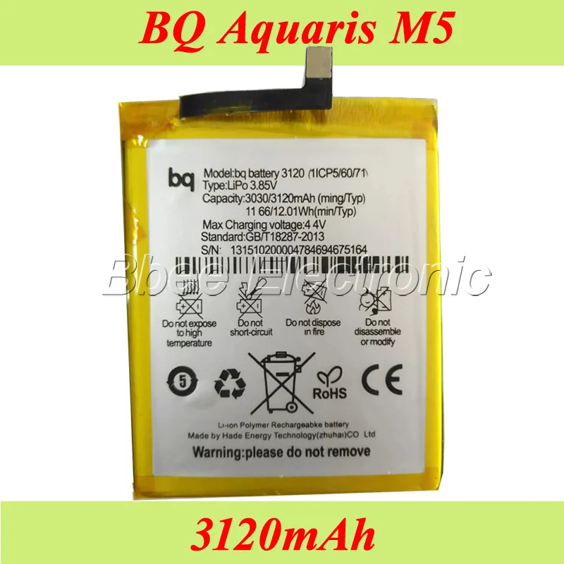 

For BQ Aquaris M5 Battery 3120mAh Phone Bateria