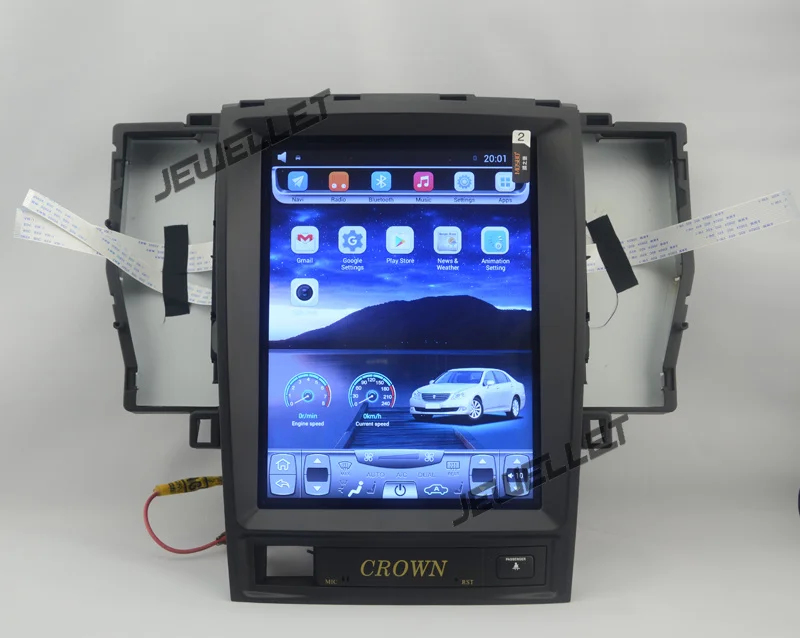 Clearance 10.4" tesla style vertical screen Quad core Android 6.0 Car stereo GPS navigation for Toyota Crown 2003-2008 6