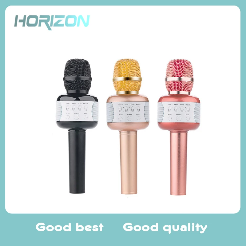 

E106 Wireless Bluetooth Handheld Karaoke Microphone with MIC Music Speaker For Iphone For Android