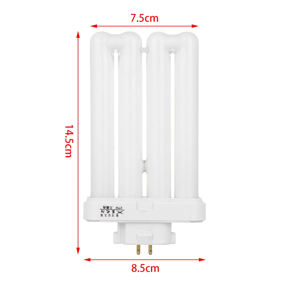 Высокопроизводительная машина для 27 Вт Quad трубка 220V чистый белый светильник s компактные флуоресцентные светильник лампа Энергосберегающая лампа 4-контактная трубка светильник лампочка