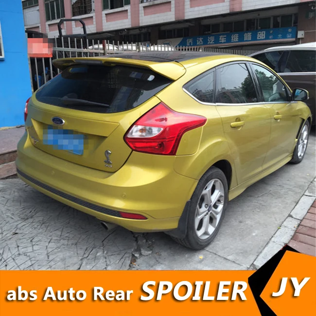 

For FORD Focus Spoiler 2012-2014 Focus hatch-back spoiler High Quality ABS Material Car Rear Wing Primer Color Rear Spoiler