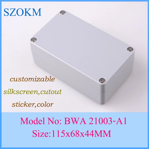

Aluminium box case waterproof aluminium amplifier enclosure aluminum housing electrical junction box 115*68*44mm