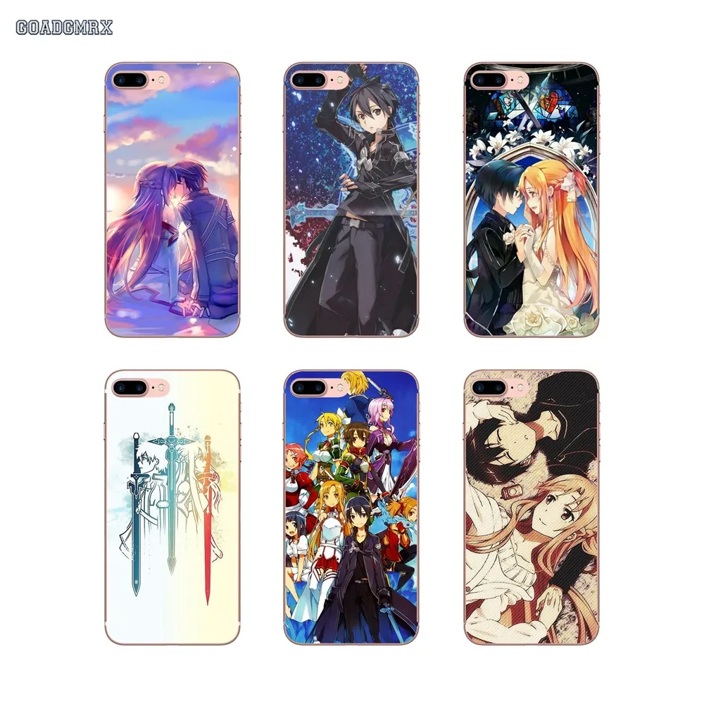 Для Samsung Galaxy S2 S3 S4 S5 Mini Alpha S6 S7 edge S8 S9 Plus J1 Grand Prime Sword Art Online Anime прозрачный мягкий чехол