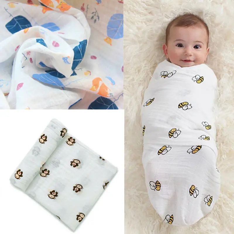 

Newborn Baby Toddler Infant Blanket Swaddle Cotton Sleeping Bag Infant Soft Wrap