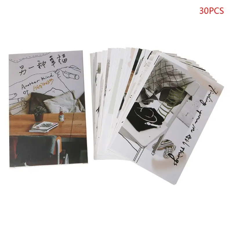 

30 Sheets Another Kind Of Happyness Paintings Retro Vintage Postcard Christmas Gift Card Wish Poster Cards