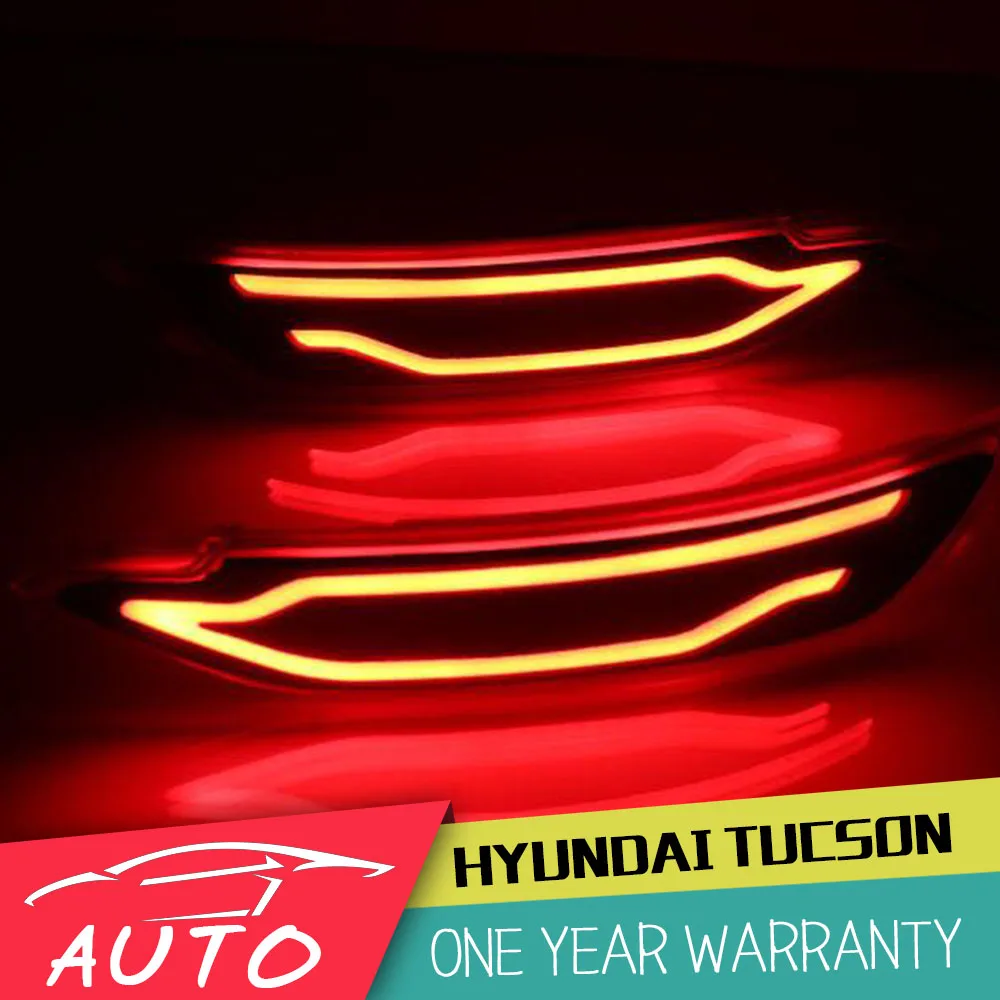 Автомобильный Стайлинг Светодиодный отражатель для Hyundai Tucson 2015 2016 задний бампер
