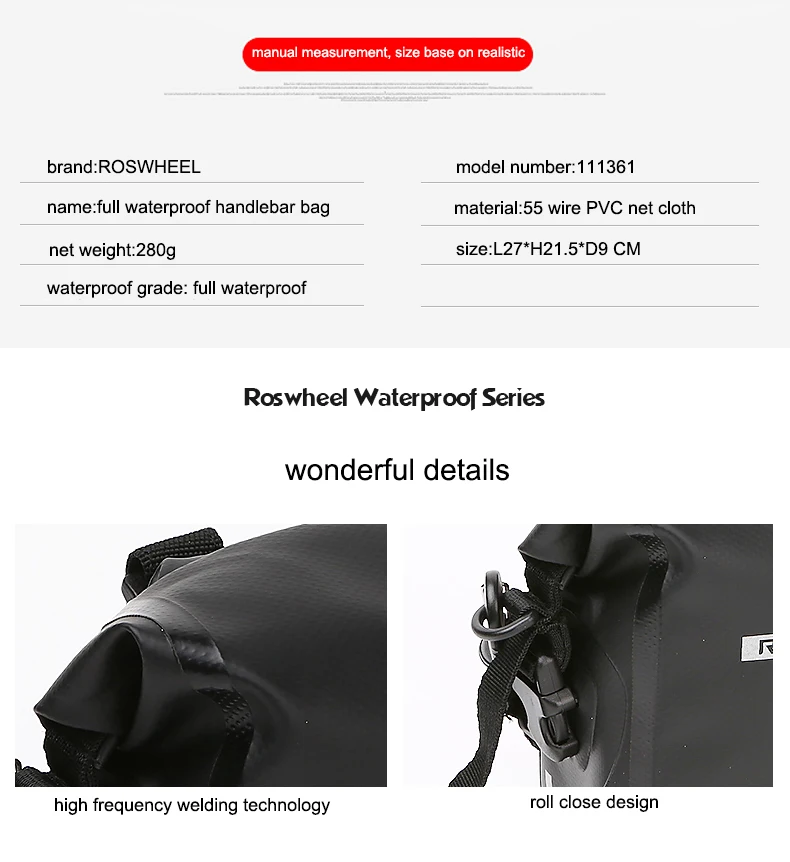 Cheap ROSWHEEL DRY 3L Cycling Bike Bicycle Handlebar Front Basket PVC Full Waterproof Bags Bike Accessories Cycle Pannier Pouch 12 Cheap ROSWHEEL DRY 3L Cycling Bike Bicycle Handlebar Front Basket PVC Full Waterproof Bags Bike Accessories Cycle Pannier Pouch 12