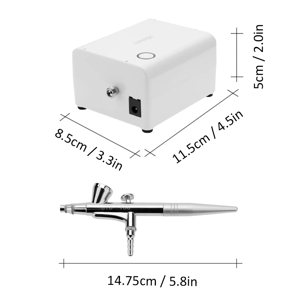 KKmoon Аэрограф набор небольшой спрей дозатор набор воздушных компрессоров для искусства Татуировка-картина ремесло торт Спрей модель