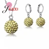 ¡Nuevo! ¡Precio al por mayor! ¡Plata de Ley 925 auténtica! Collar con colgante de bolas de cristales, pendientes, juegos de joyas para mujer y Niña ► Foto 2/6