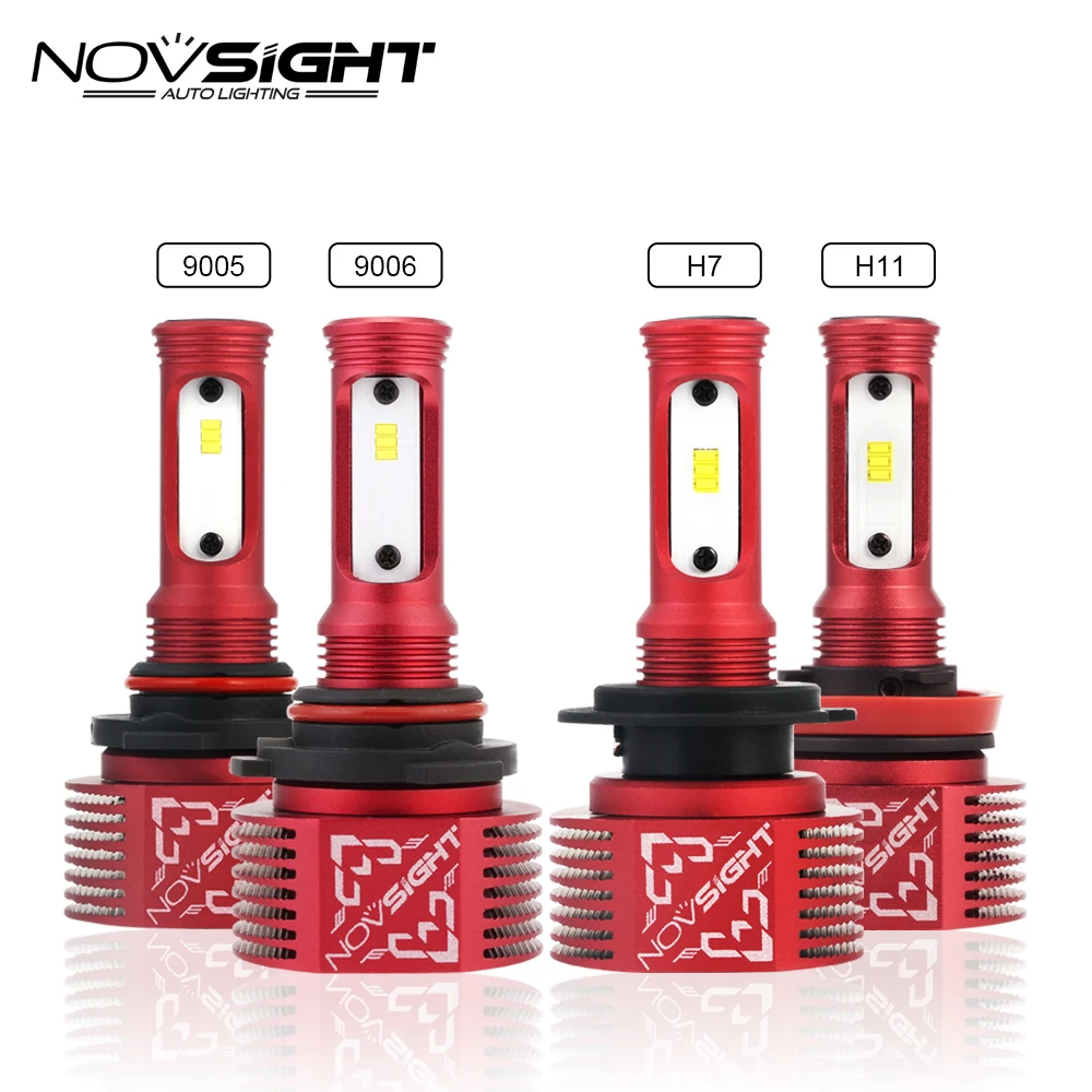 NOVSIGHT H11/H8/H9 H7 светодиодный автомобиль противотуманные фары 9005/HB3 9006/HB4 2400lm дальнего света светодиодный фонарь