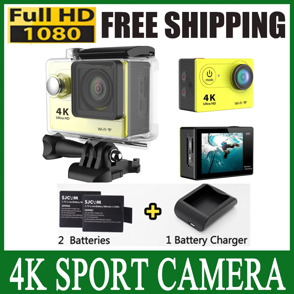 VVGCAM New Ultra HD 4K Action Camera Wifi Sport Cam Diving 30M Waterproof 170 Wide Angel Lens 2inch Outdoor Helmet Camera