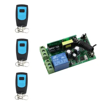 

AC 85V 110V 220V 250V RF 1 CH Wide Voltage Wireless Remote Control Switch System Receiver & 3 Transmitter Waterproof Hot Sale