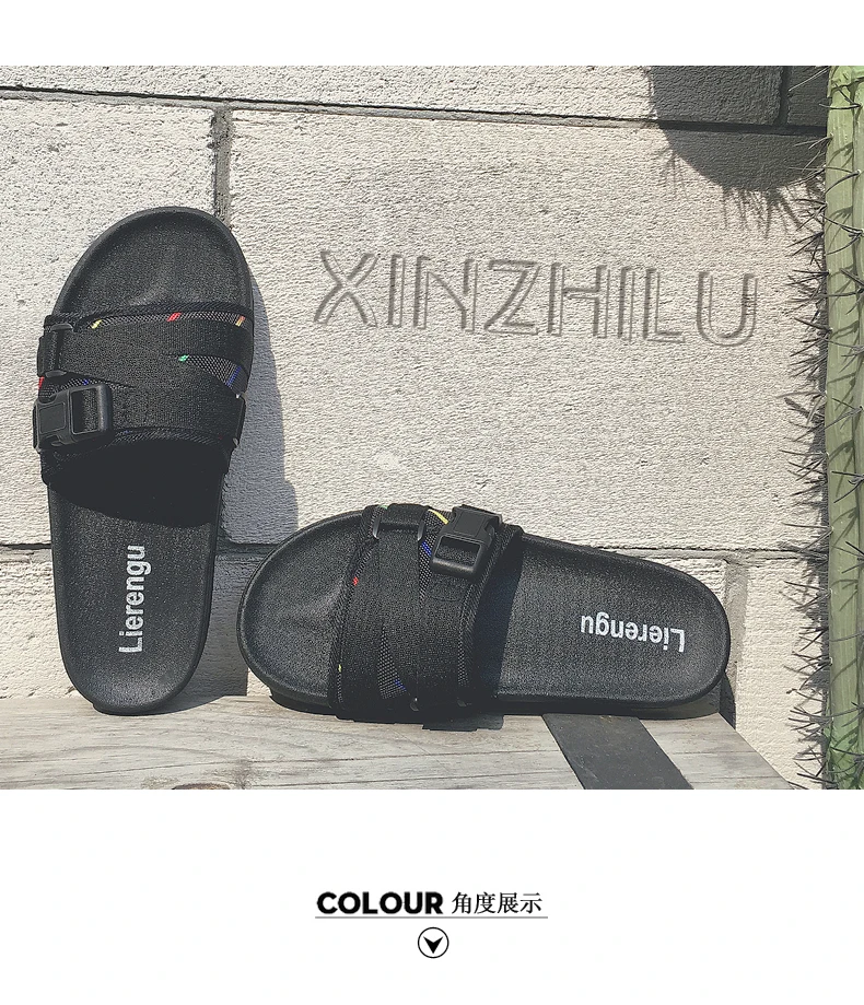Мужские тапочки; Модная легкая обувь на толстой подошве; Мужская дышащая нескользящая обувь высокого качества в Корейском стиле; уличная пляжная обувь
