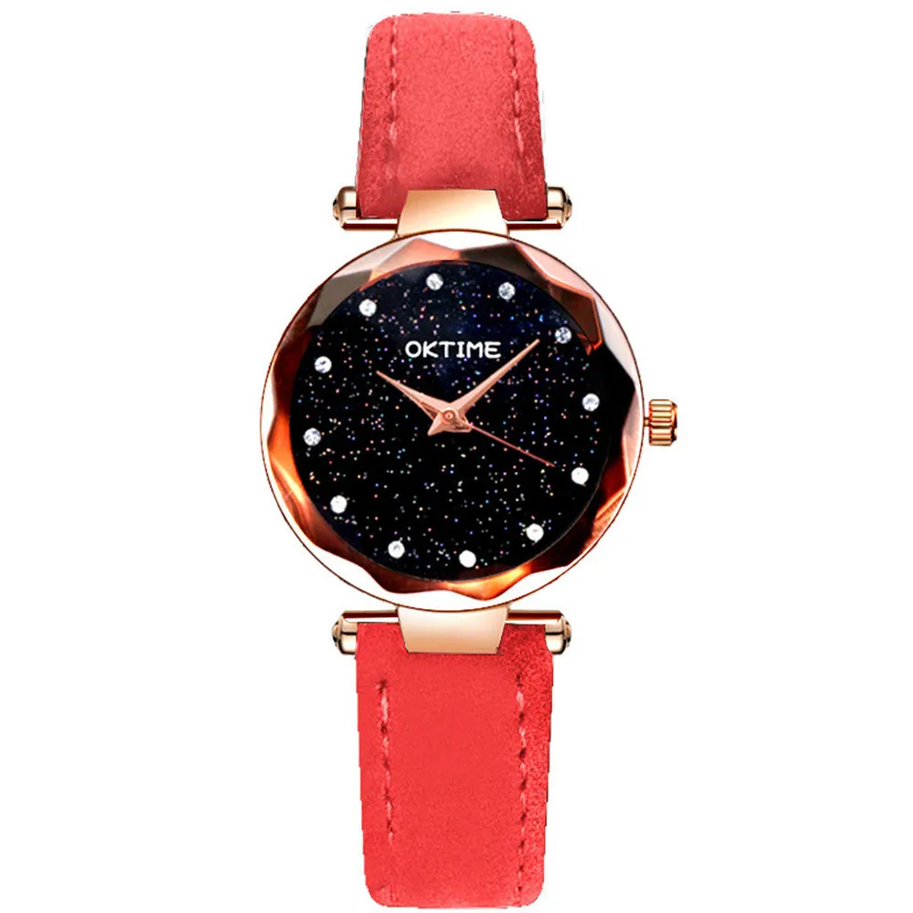 

Starry Sky Women Retro Design Leather Band Analog Alloy Quartz Wrist Watch