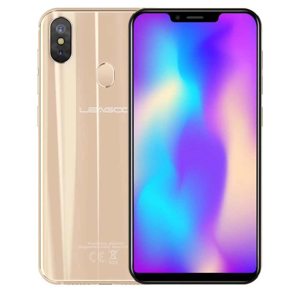 Leagoo S9 4G LTE u-образный мобильный телефон Android 8,1 MTK6750 Восьмиядерный 5,8" HD+ ips 4 Гб ram 32 Гб rom 13,0 МП отпечаток пальца