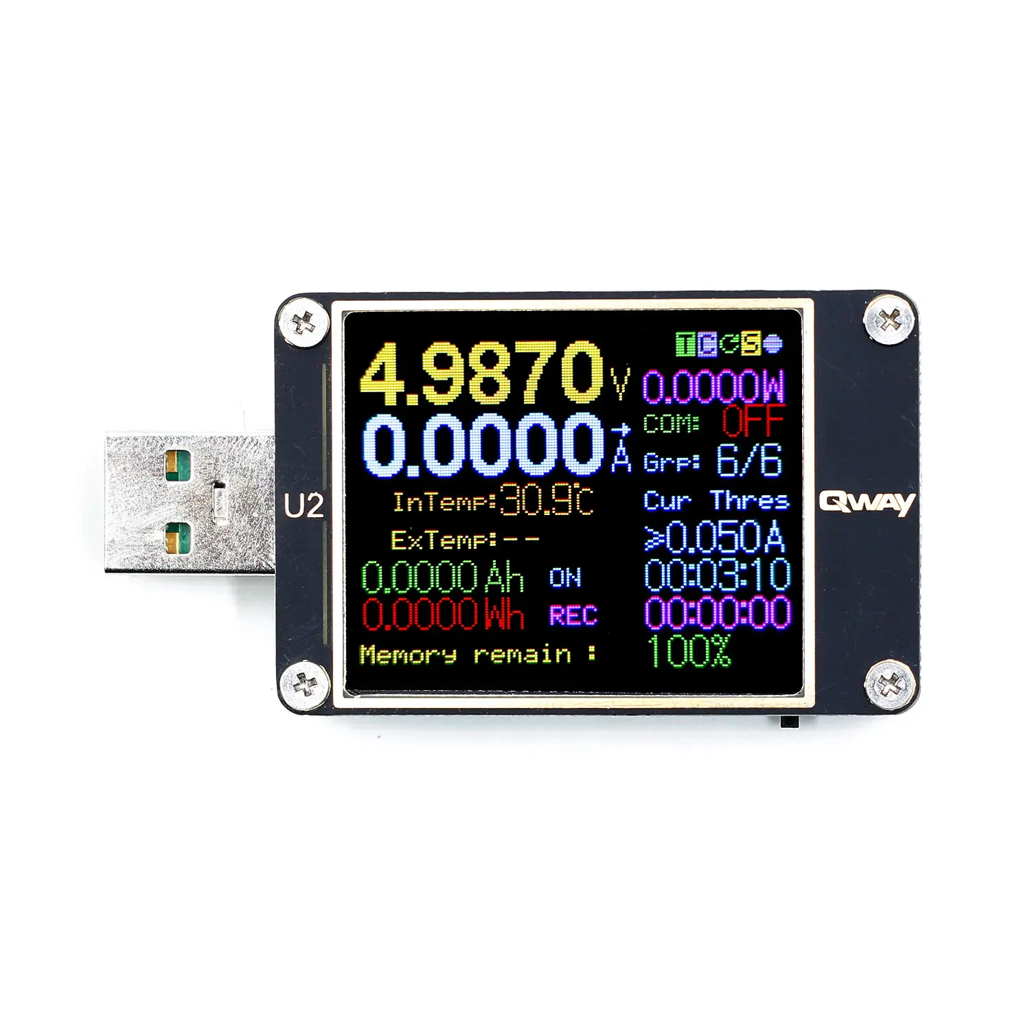 Goede WEB U2 Stroom En Spanning Meter USB Tester QC4 + PD3.0 2.0 PPS Snel Opladen Protocol Capaciteit Test