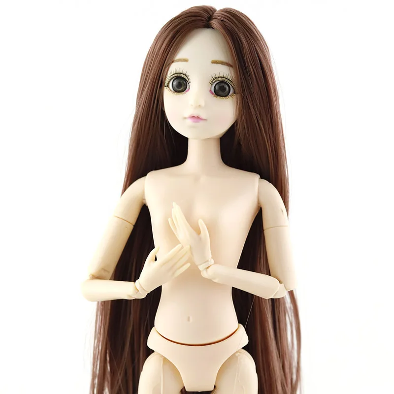 Новая кукла с 20 подвижными суставами игрушки головой 3D глазами 30 см 1/6 женская без