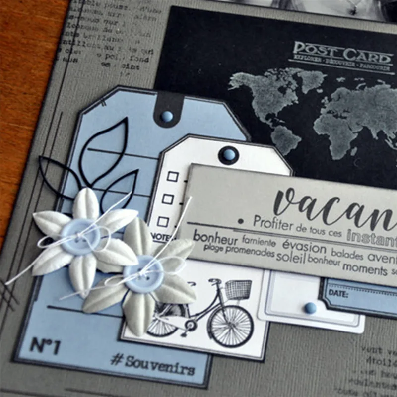 

GJCrafts Note Metal Cutting Dies Tag Dies Stencils for DIY Scrapbook Card Decorative Craft Dies Embossing New Dies for 2019