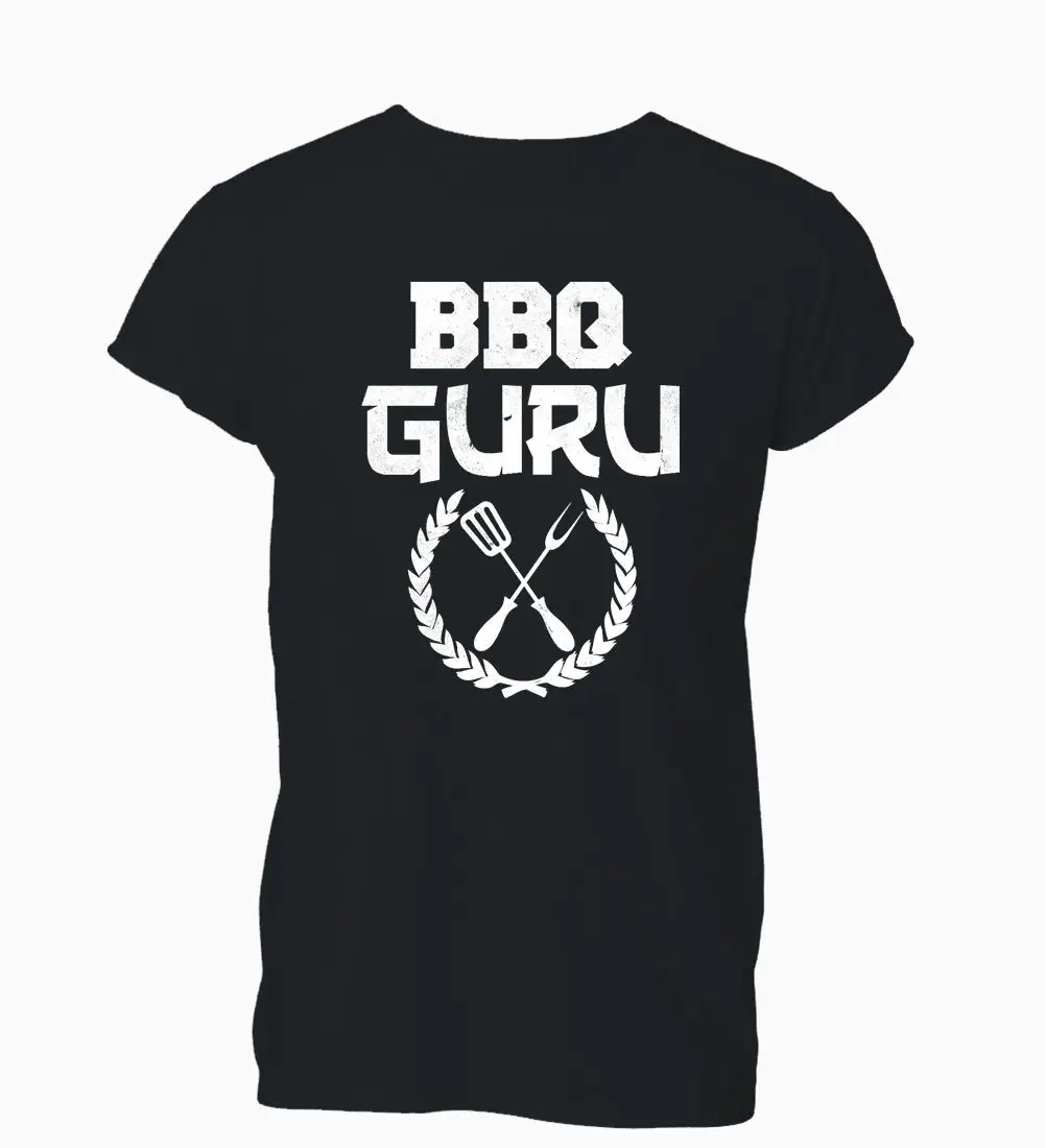 BBQ Guru Funny Dad Summer Barbecue Grill T Shirt Womens Fashion Brand