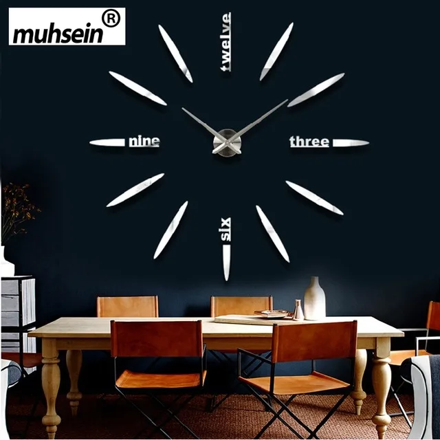 Muhsein супер большие новые украшения для дома современный дизайн самоклеющиеся DIY настенные наклейки уникальный подарок 3D часы