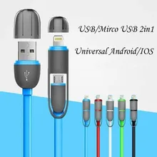 2 в 1 USB/Micro USB кабель для зарядки телефона 2.1A TPE кабель для передачи данных для samsung Xiaomi Tablet IOS/Android мобильный телефон зарядный шнур