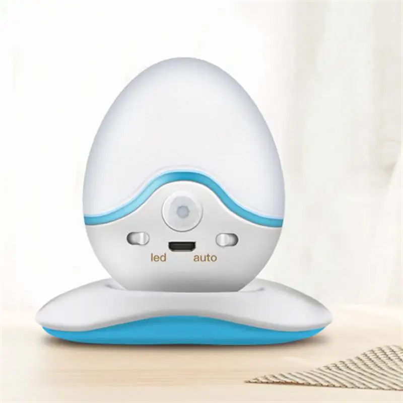 

USB PIR Motion Sensor LED Night Light Rechargeable Night Light Lamp Light Control Magnet Base Wall Lamp For Cabinet Bedroom