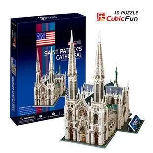 

Candice guo! 3D puzzle toy CubicFun 3D paper model concise version jigsaw game Saint Patrick's Cathedral