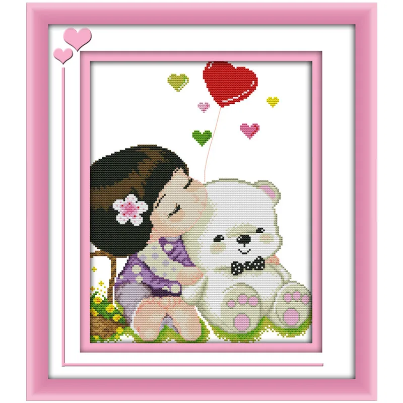 

The memory of childhood Diy Paintings Chinese Cross Stitch Kits 11CT Printed On Canvas Cross Stitch Patterns Home Decor