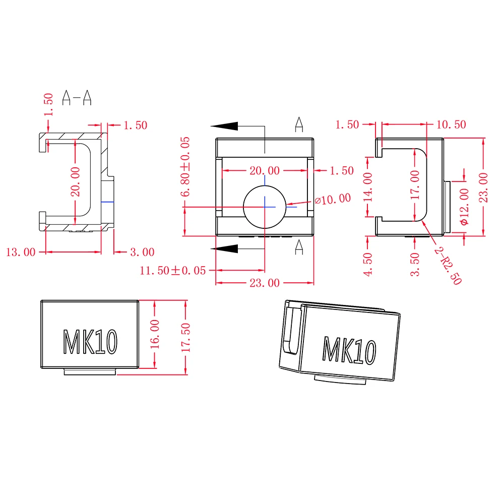 1/2 шт. MK10 силиконовые носки подходит MK10 Алюминий блок Reprap J-head Hotend экструдер с подогревом Blcok Нагреватель Крышка блока 3D-принтеры Запчасти