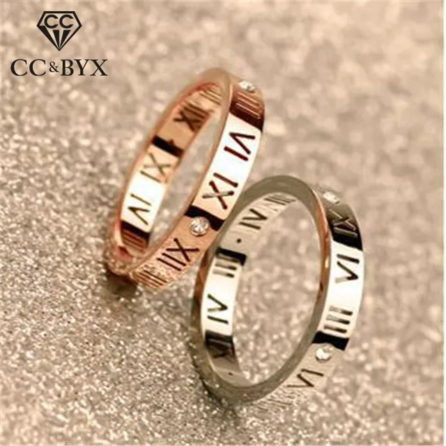 Cc Rings For Women Rome Digital Silver Ring Jewelry Cc Rings For Women Rome Digital Silver Ring Jewelry Bridal Wedding Engagement