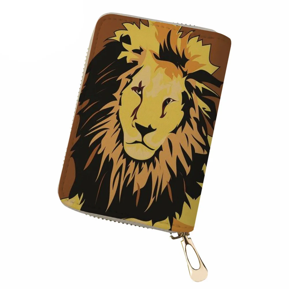 

NOISYDESIGNS PU Leather Card ID Holder Bear Tiger Zebra Fox Print Business Card Holder Women Travel Wallet Ladies Case for Card
