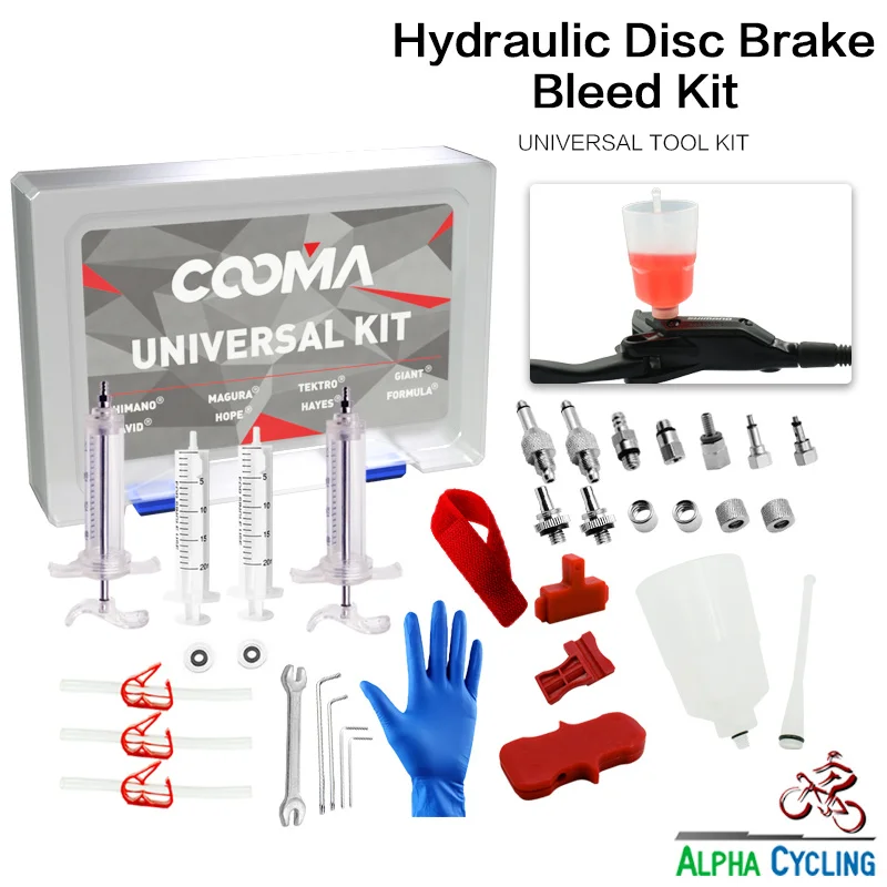 COOMA Hydraulic Bike Disc Brake Bleed Tool Kit for AVID, Hayes and