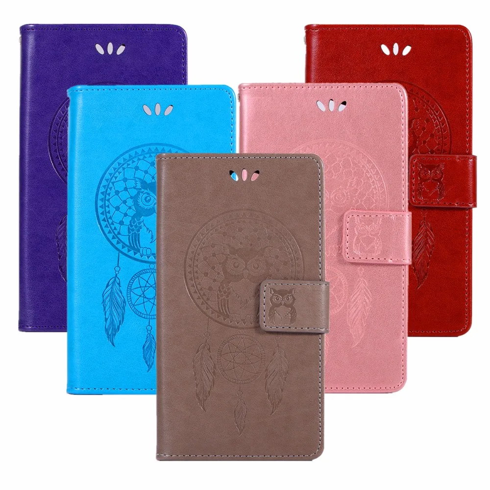 

Owl Wind Chime Leather Case For Xiaomi MI 6 5S 5X 6X A1 A2 Redmi 6 Pro Note 5 5A 5Pro 4 4X 5 Plus S2 Y2 PU Flip Wallet Cover