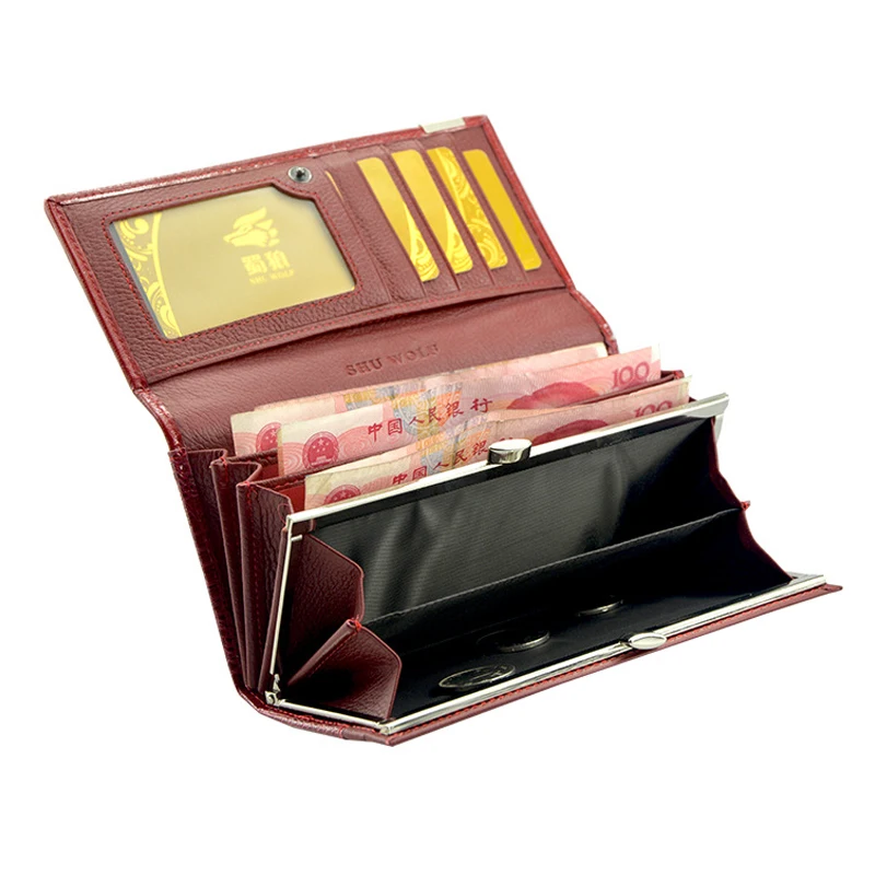 2017 Женский Длинный кошелек из натуральной кожи с текстурой крокодила роскошный